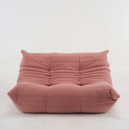 Rose Canapé 2 Places "Olympe" en Tissu - Le Lounge Compact Maison Lysea