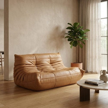 Canapé 2 Places "Olympe" Finition Cuir - Design Signature Maison Lysea