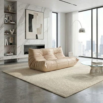 Canapé 2 Places "Olympe" Finition Cuir - Design Signature Maison Lysea