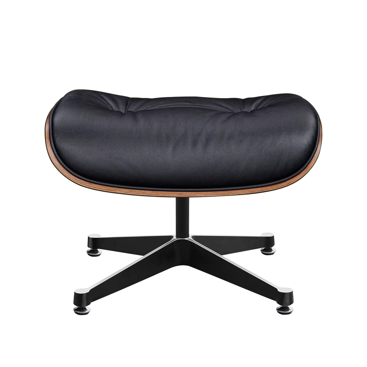 Fauteuil de salon inclinable en Cuir Noir et Bois | Finition artisanale haut de gamme Maison Lysea