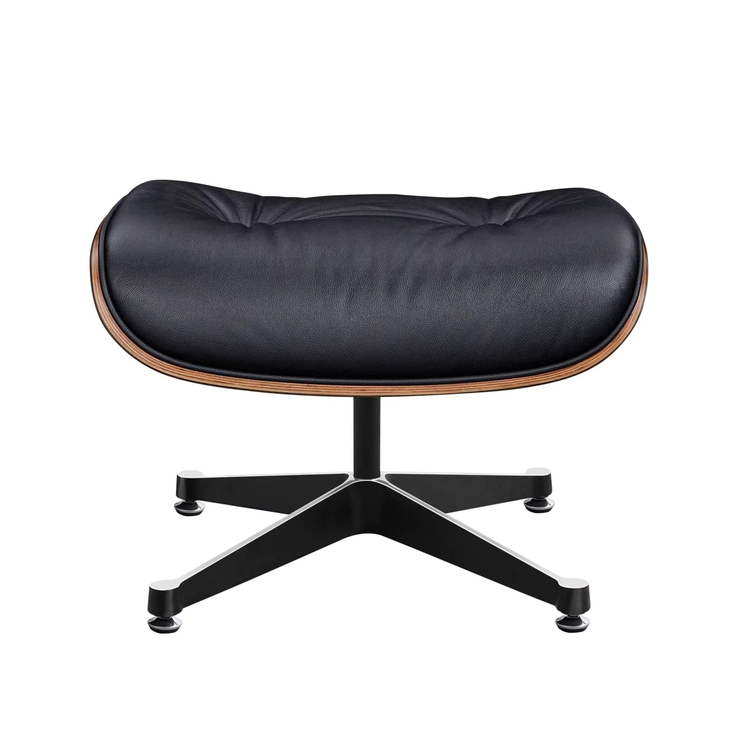 Fauteuil de salon inclinable en Cuir Noir et Bois | Finition artisanale haut de gamme Maison Lysea