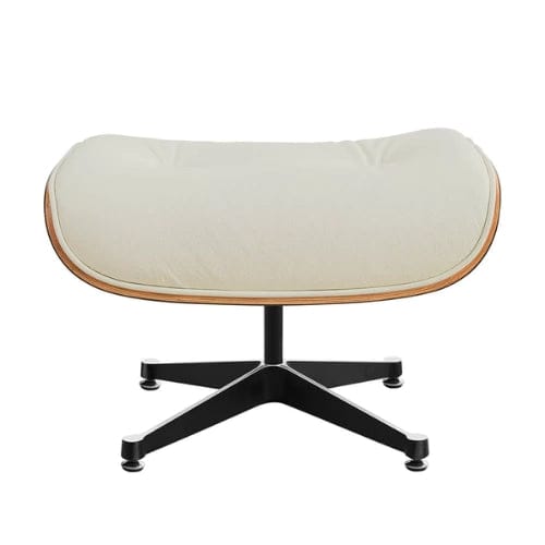 Cuir Blanc véritable Fauteuil design inclinable en Cuir blanc | Finition bois artisanale Maison Lysea