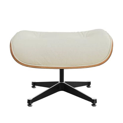 Cuir Blanc véritable Fauteuil design inclinable en Cuir blanc | Finition bois artisanale Maison Lysea