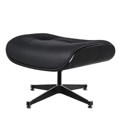 Fauteuil design inclinable en Cuir Noir | Fauteuil de salon Moderne artisanale Maison Lysea