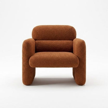 Orange Fauteuil Design scandinave en Laine d'agneau | Fauteuil de salon Maison Lysea