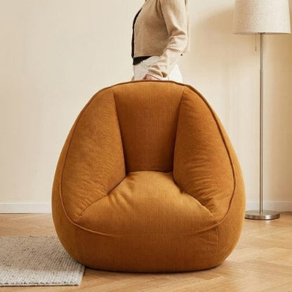 Fauteuil moderne en Velours Côtelé & Repose-pieds Maison Lysea