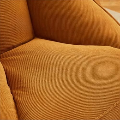Fauteuil moderne en Velours Côtelé & Repose-pieds Maison Lysea