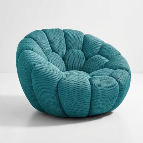Bleu / Canapé Fauteuil Nuage doux rembourré - Fauteuil Moderne rotatif 360 Maison Lysea