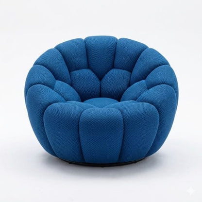 Bleu marine / Canapé Fauteuil Nuage doux rembourré - Fauteuil Moderne rotatif 360 Maison Lysea