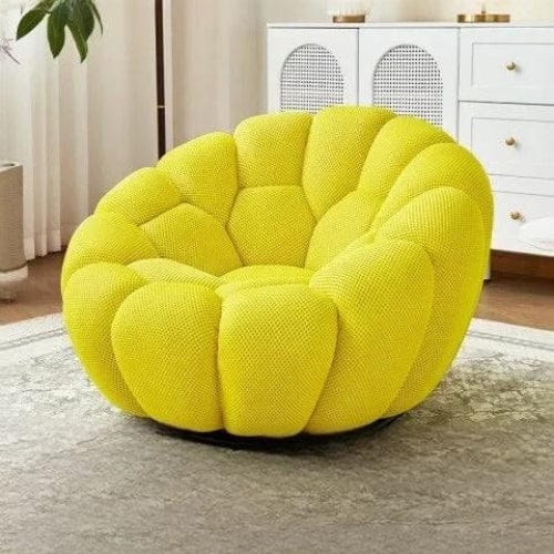 Citron / Canapé Fauteuil Nuage doux rembourré - Fauteuil Moderne rotatif 360 Maison Lysea