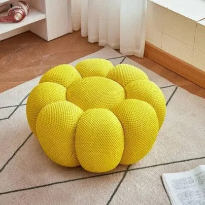 Citron / Petit pouf rond Fauteuil Nuage doux rembourré - Fauteuil Moderne rotatif 360 Maison Lysea