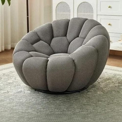 Gris / Canapé Fauteuil Nuage doux rembourré - Fauteuil Moderne rotatif 360 Maison Lysea