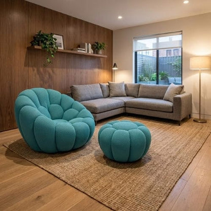 Fauteuil Nuage doux rembourré - Fauteuil Moderne rotatif 360 Maison Lysea