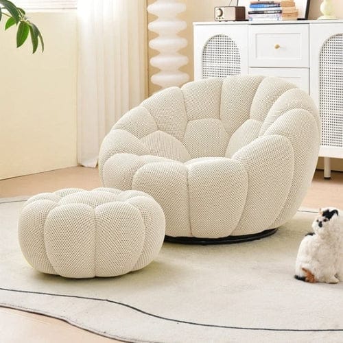 Fauteuil Nuage doux rembourré - Fauteuil Moderne rotatif 360 Maison Lysea