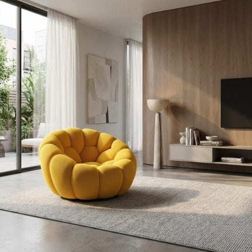 Fauteuil Nuage doux rembourré - Fauteuil Moderne rotatif 360 Maison Lysea