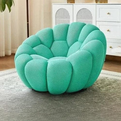 Turquoise / Canapé Fauteuil Nuage doux rembourré - Fauteuil Moderne rotatif 360 Maison Lysea