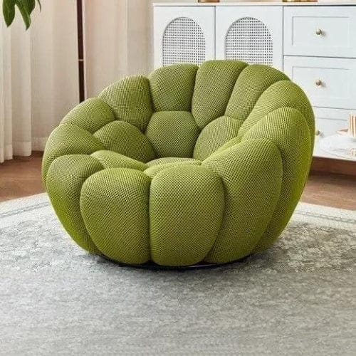 Vert / Canapé Fauteuil Nuage doux rembourré - Fauteuil Moderne rotatif 360 Maison Lysea