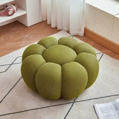 Vert / Petit pouf rond Fauteuil Nuage doux rembourré - Fauteuil Moderne rotatif 360 Maison Lysea