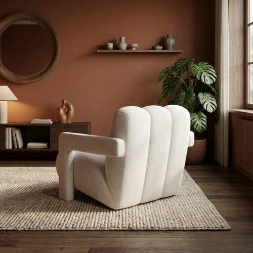 Fauteuil Scandinave design en Velours | Fauteuil confort Moderne Maison Lysea