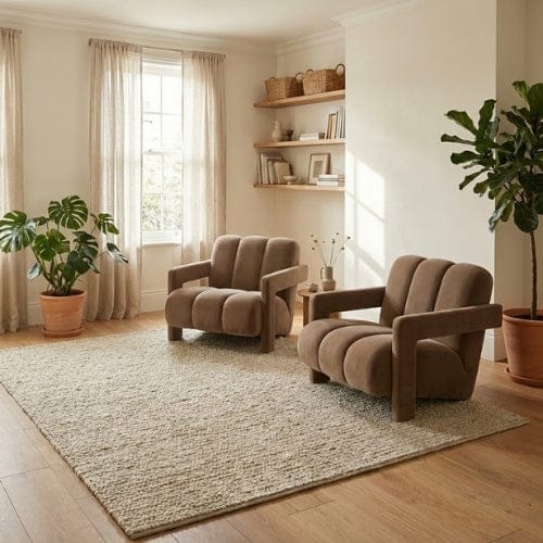 Fauteuil Scandinave design en Velours | Fauteuil confort Moderne Maison Lysea