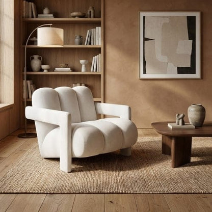 Fauteuil Scandinave design en Velours | Fauteuil confort Moderne Maison Lysea