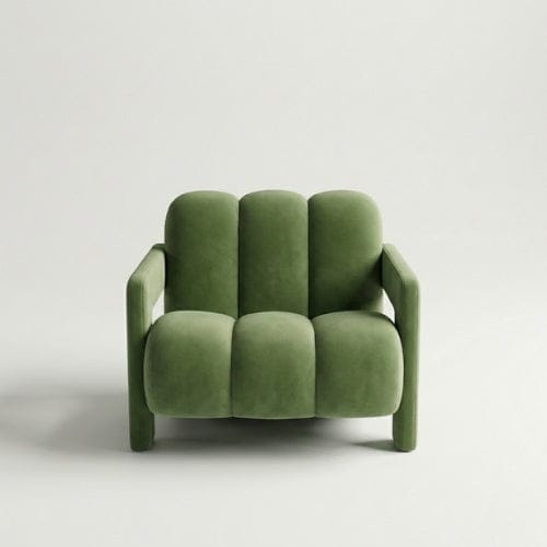 Fauteuil Scandinave design en Velours | Fauteuil confort Moderne Maison Lysea