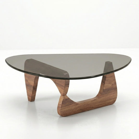 Table basse minimaliste en verre | Design nordique contemporain Maison Lysea