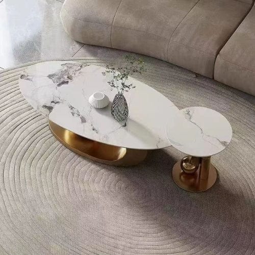 Table basse Ovale design - Table basse salon Moderne Maison Lysea