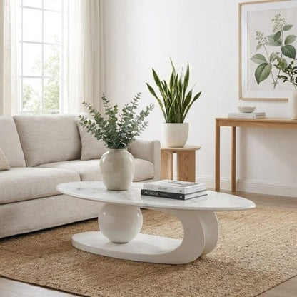 Table basse Ovale design - Table basse salon Moderne Maison Lysea