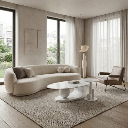 Table basse Ovale design - Table basse salon Moderne Maison Lysea