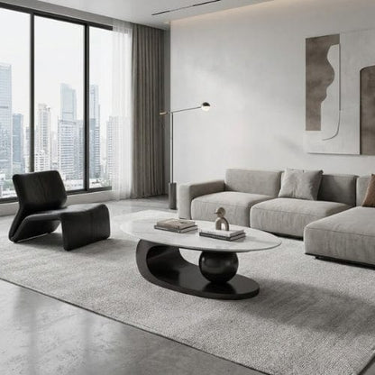 Table basse Ovale design - Table basse salon Moderne Maison Lysea