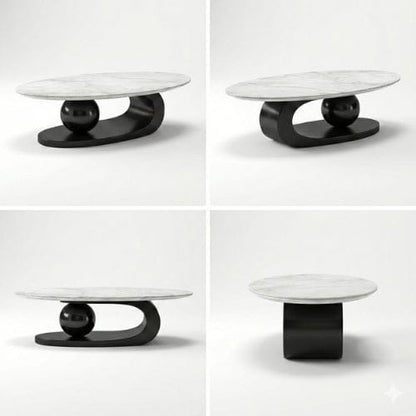 Table basse Ovale design - Table basse salon Moderne Maison Lysea