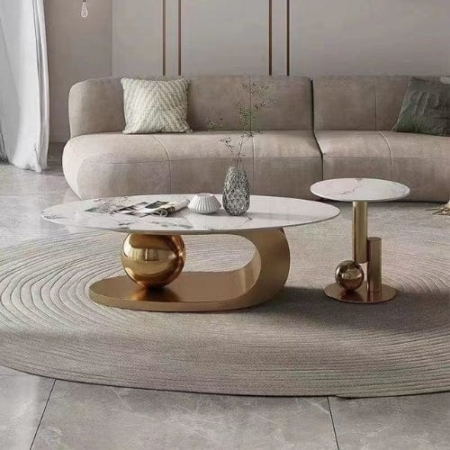 Table basse Ovale design - Table basse salon Moderne Maison Lysea