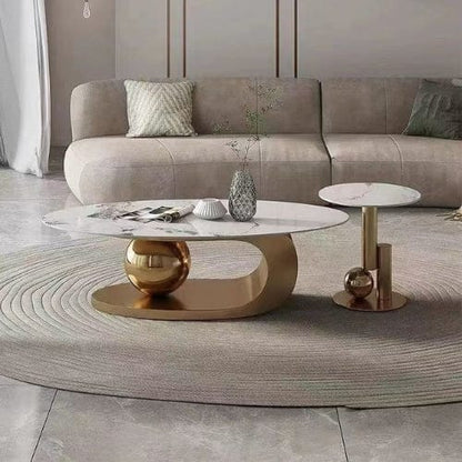 Table basse Ovale design - Table basse salon Moderne Maison Lysea