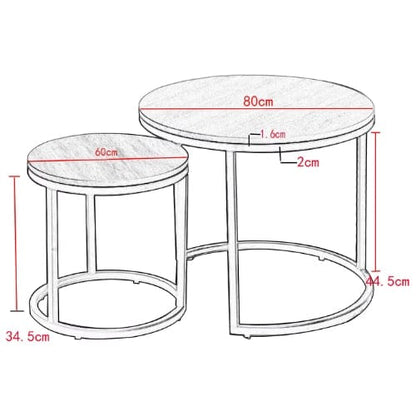 Table basse ronde en Verre design | Ensemble table basse nordique Maison Lysea