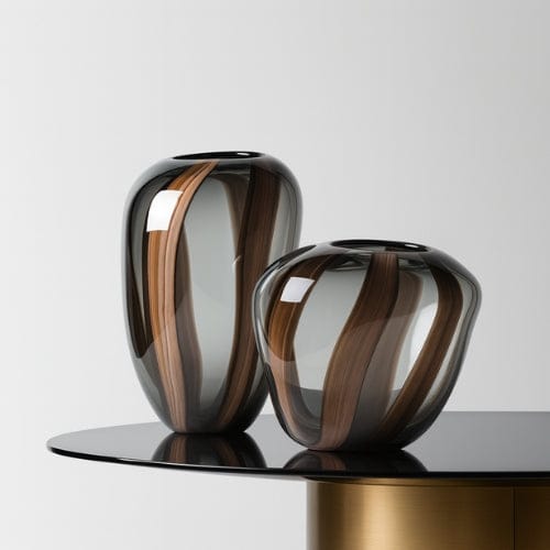 Vase Design artistique en Verre - Vase à fleurs esthétique